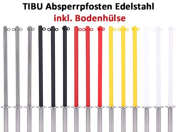 Absperrpfosten mit Bodenhülse