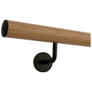 Buche Holz Handlauf &Oslash; 42 mm schwarze gewinkelte...