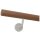 Buche Holz Handlauf Ø 42 mm weiße gewinkelte Edelstahlhalter und Enden; Länge 120 cm mit 2 Halter und gefast