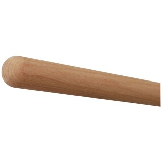 Buche Holz Handlauf unbehandelt Ø 42 mm mit Holzenden ohne Halter, Länge 40 cm und Halbkugel gefräst