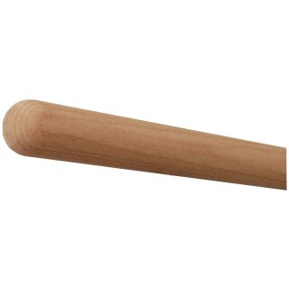 Buche Holz Handlauf unbehandelt Ø 42 mm mit Holzenden ohne Halter, Länge 60 cm und Halbkugel gefräst