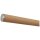 Buche Holz Handlauf unbehandelt Ø 42 mm mit Edelstahlenden ohne Halter, Länge 30 cm und leicht gewölbte Edelstahlkappe