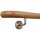 Eiche Holz Handlauf lackiert Ø 42 mm gewinkelte Edelstahlhalter und Enden, Länge 60 cm mit 2 Halter und Holzkrümmling