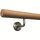 Eiche Holz Handlauf lackiert Ø 42 mm gewinkelte Edelstahlhalter und Enden, Länge 440 cm mit 6 Halter und Radius gefräst