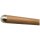 Eiche Holz Handlauf lackiert Ø 42 mm mit Edelstahlenden ohne Halter, Länge 30 cm und halbrunde Edelstahlkappe