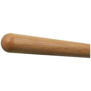 Eiche Holz Handlauf lackiert Ø 42 mm mit Holzenden ohne Handlaufhalter, Länge 290 cm und Halbkugel gefräst