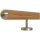 Eiche Holz Handlauf lackiert &Oslash; 42 mm gerade Edelstahlhalter und Enden