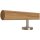 Eiche Holz Handlauf lackiert Ø 42 mm gerade Edelstahlhalter und Enden, Länge 30 cm mit 2 Halter und gefast