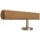 Eiche Holz Handlauf lackiert Ø 42 mm gerade Edelstahlhalter und Enden, Länge 30 cm mit 2 Halter und Radius gefräst