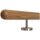 Eiche Holz Handlauf lackiert Ø 42 mm gerade Edelstahlhalter und Enden, Länge 70 cm mit 2 Halter und Halbkugel gefräst