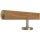 Eiche Holz Handlauf lackiert Ø 42 mm gerade Edelstahlhalter und Enden, Länge 100 cm mit 2 Halter und leicht gewölbte Edelstahlkappe
