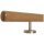 Eiche Holz Handlauf lackiert Ø 42 mm gerade Edelstahlhalter und Enden, Länge 130 cm mit 2 Halter und Radius gefräst