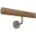 Eiche Holz Handlauf unbehandelt Ø 42 mm gewinkelte Edelstahlhalter und Enden, Länge 350 cm mit 5 Halter und gefast