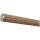 Eiche Holz Handlauf unbehandelt Ø 42 mm mit Edelstahlenden ohne Halter, Länge 200 cm und leicht gewölbte Edelstahlkappe