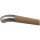 Eiche Holz Handlauf unbehandelt Ø 42 mm mit Edelstahlenden ohne Halter, Länge 230 cm und Edelstahl Bogen