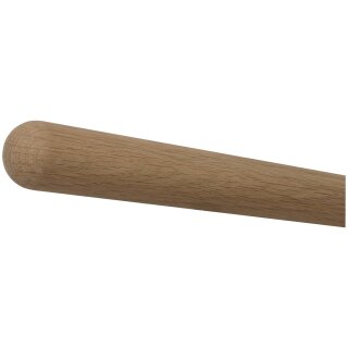 Eiche Holz Handlauf unbehandelt Ø 42 mm mit Holzenden ohne Halter, Länge 150 cm und Halbkugel gefräst