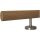 Eiche Holz Handlauf unbehandelt Ø 42 mm gerade Edelstahlhalter und Enden, Länge 30 cm mit 2 Halter und gefast