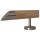 Eiche Holz Handlauf unbehandelt Ø 42 mm gerade Edelstahlhalter und Enden, Länge 100 cm mit 2 Halter und schräges Edelstahlendstück