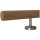 Eiche Holz Handlauf unbehandelt Ø 42 mm gerade Edelstahlhalter und Enden, Länge 120 cm mit 2 Halter und Radius gefräst