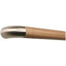 Esche Holz Handlauf &Oslash; 42 mm mit Edelstahlenden ohne Handlaufhalter