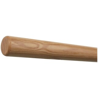 Esche Holz Handlauf Ø 42 mm mit Holzenden ohne Handlaufhalter, Länge 40 cm und Radius gefräst