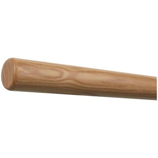 Esche Holz Handlauf Ø 42 mm mit Holzenden ohne Handlaufhalter, Länge 420 cm und Radius gefräst