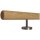 Kiefer Holz Handlauf lackiert Ø 42 mm gerade Edelstahlhalter und Enden, Länge 120 cm mit 2 Halter und Radius gefräst