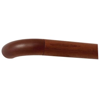 Mahagoni Sipo Handlauf Ø 42 mm mit Holzenden ohne Handlaufhalter, Länge 200 cm und Holzkrümmling