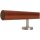 Mahagoni Sipo Handlauf Ø 42 mm gerade Edelstahlhalter und Enden, Länge 320 cm mit 4 Halter und gefast