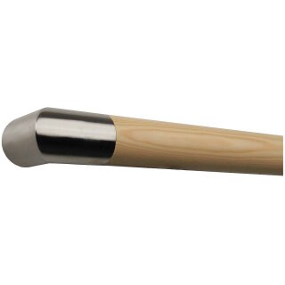 Kiefer Holz Handlauf Ø 42 mm mit Edelstahlenden ohne Halter, Länge 60 cm und Edelstahl Ecke