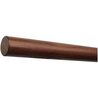 Ami Nussbaum Holz Handlauf Ø 42 mm mit Holzenden ohne Handlaufhalter, Länge 230 cm und gefast