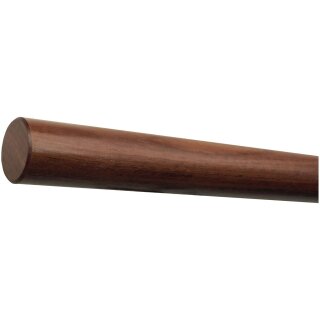 Ami Nussbaum Holz Handlauf Ø 42 mm mit Holzenden ohne Handlaufhalter, Länge 390 cm und gefast