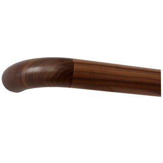 Ami Nussbaum Holz Handlauf Ø 42 mm mit Holzenden ohne Handlaufhalter, Länge 390 cm und Holzkrümmling