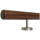 Ami Nussbaum Holz Handlauf Ø 42 mm gerade Edelstahlhalter und Enden, Länge 40 cm mit 2 Halter und  Radius gefräst