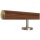 Ami Nussbaum Holz Handlauf Ø 42 mm gerade Edelstahlhalter und Enden, Länge 160 cm mit 3 Halter und leicht gewölbte Edelstahlkappe