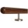 Ami Nussbaum Holz Handlauf Ø 42 mm gerade Edelstahlhalter und Enden, Länge 210 cm mit 3 Halter und Halbkugel gefräst