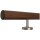 Ami Nussbaum Holz Handlauf Ø 42 mm gerade Edelstahlhalter und Enden, Länge 260 cm mit 4 Halter und gefast