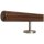 Ami Nussbaum Holz Handlauf Ø 42 mm gerade Edelstahlhalter und Enden, Länge 440 cm mit 6 Halter und Radius gefräst
