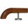 Kambala | Iroko Handlauf Holz lackiert &Oslash; 42 mm gerade Edelstahlhalter und Enden