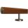 Kambala Holz Handlauf lackiert &Oslash; 42 mm gerade Edelstahlhalter und Enden