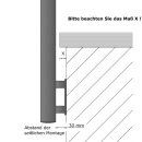 Geländer Edelstahl V2A Seitenmontage, Länge 80 cm mit 2 Pfosten, ohne Querstreben und Seitenabstand 30 mm
