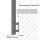 Geländer Edelstahl V2A Seitenmontage, Länge 180 cm mit 2 Pfosten, 4 Querstreben und Seitenabstand 30 mm