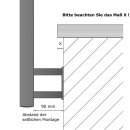 Geländer Edelstahl V2A Seitenmontage, Länge 220 cm mit 3 Pfosten, 3 Querstreben und Seitenabstand 70 mm