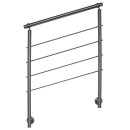 Edelstahlgeländer seitliche Montage steigend