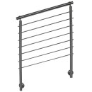 Edelstahlgeländer seitliche Montage steigend