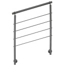 Edelstahlgeländer seitliche Montage steigend