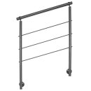 Edelstahlgeländer seitliche Montage steigend