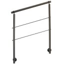 Edelstahlgeländer seitliche Montage steigend