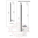 Edelstahlgeländer seitliche Montage steigend