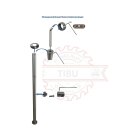 Geländer Edelstahl V2A Aufmontage mit waagerechten Querstreben, Variante: mit 4 Streben, 480 cm mit 5 Pfosten